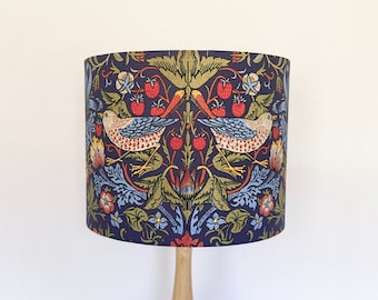 William Morris Strawberry Thief INDIGO Lampshade