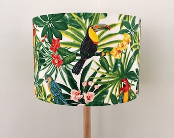 Toucan Lampshade | Tropical Rainforest - bird lamp shade - parrot lampshade