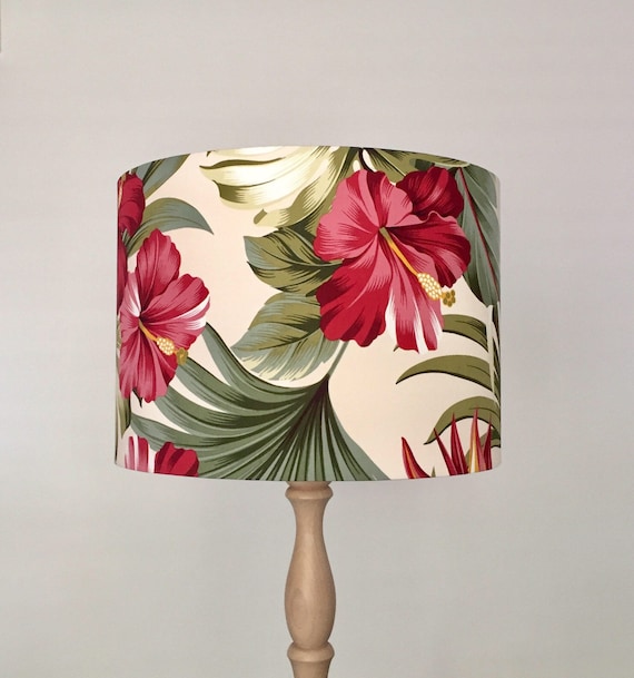 Hibiscus Lampshade Tropical, Lamp Shades Only Australia