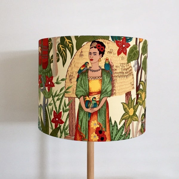 Frida's Garden Lampshade  - CREAM - Frida & Parrots