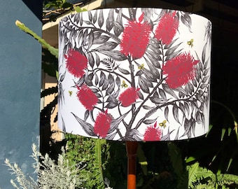 Australiana Bottlebrush & Bees Lampshade