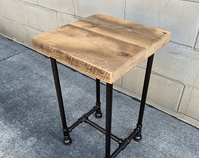 Reclaimed Barn Wood Accent End Table Side Table Bed Table Plant Stand
