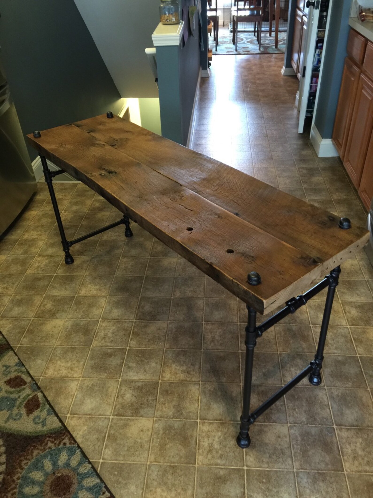 Reclaimed Barn Wood Sofa Table Etsy