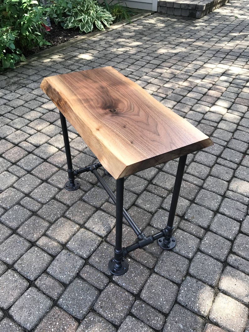 Live Edge Black Walnut End Table Etsy