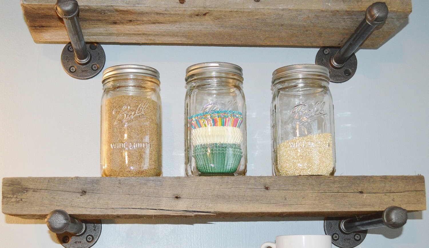 Reclaimed Barn Wood Kitchen Shelves Etsy