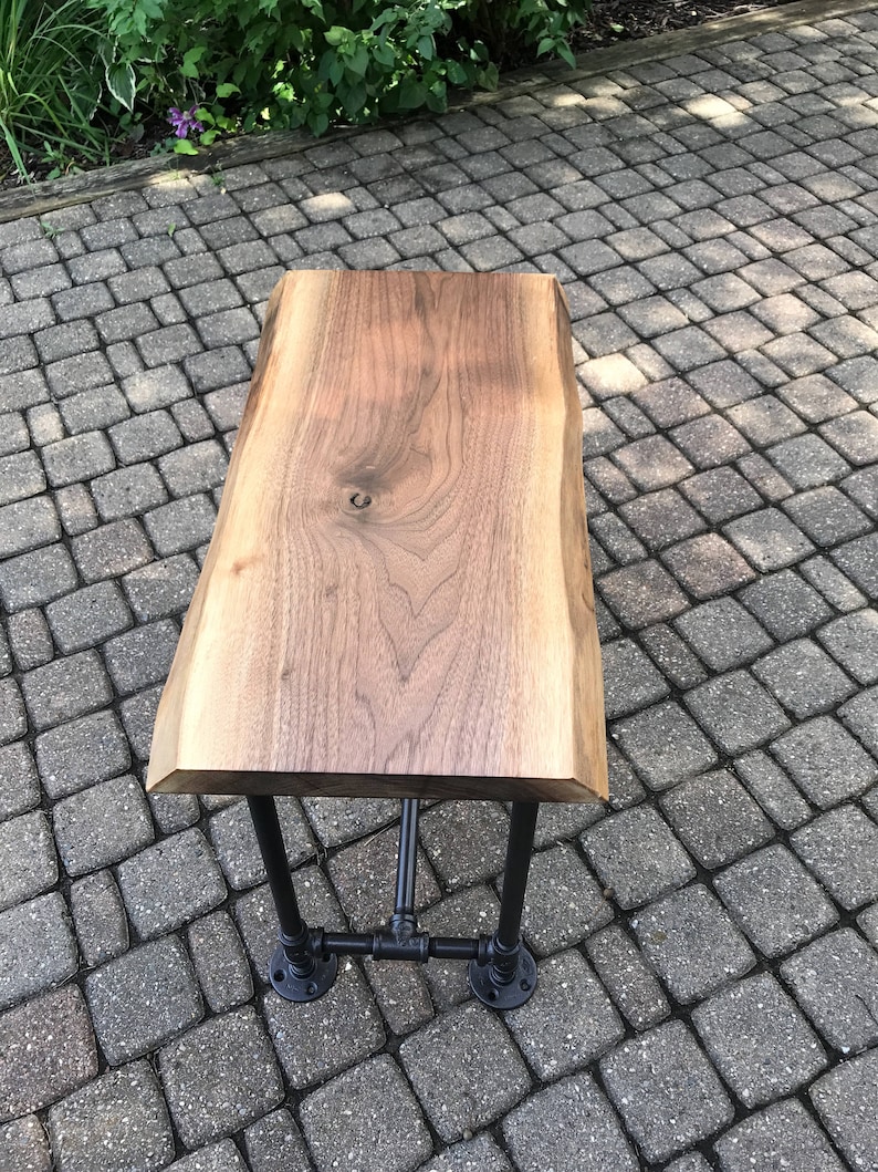 Live Edge Black Walnut End Table Etsy