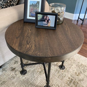 Barnwood Round End Table Coffee Table Night Stand Side Table