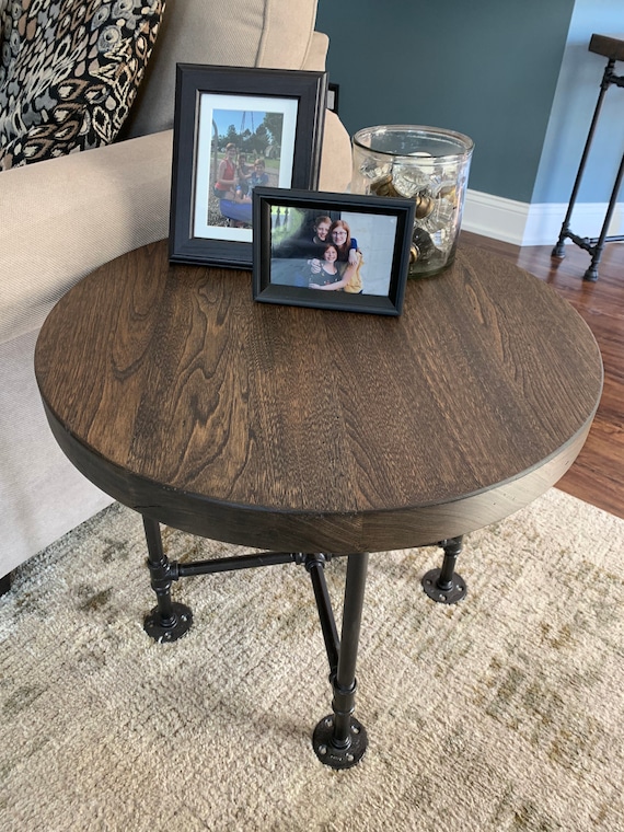 Barnwood Round End Table Coffee Table Night Stand Side Table Etsy