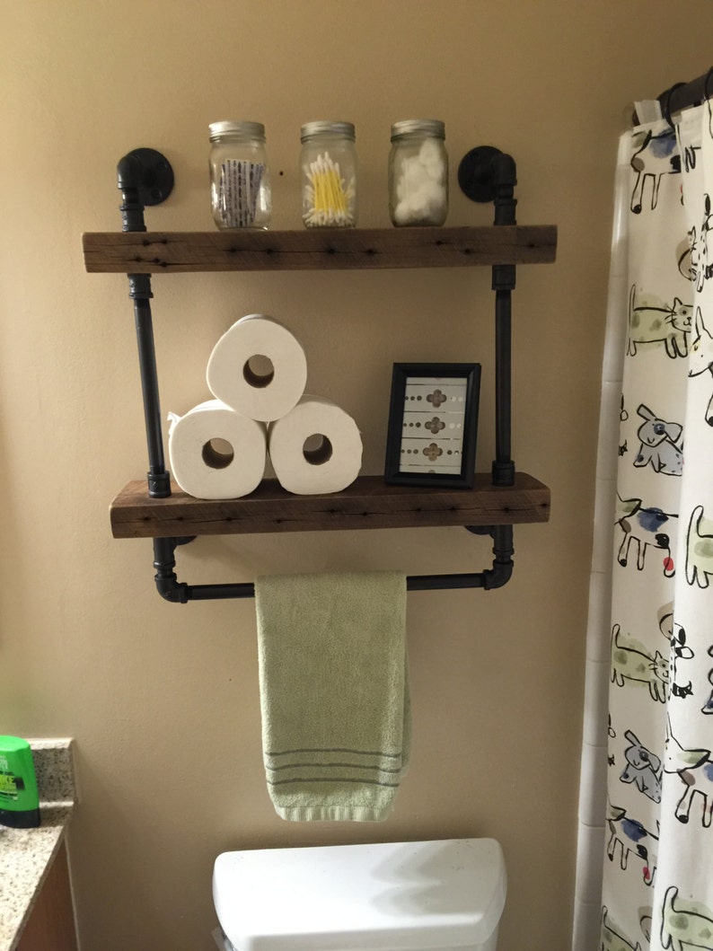 Reclaimed Barn Wood Bathroom Shelves Etsy
