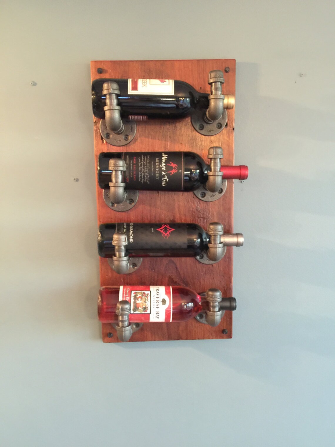 Industrial Pipe Wine Rack Etsy