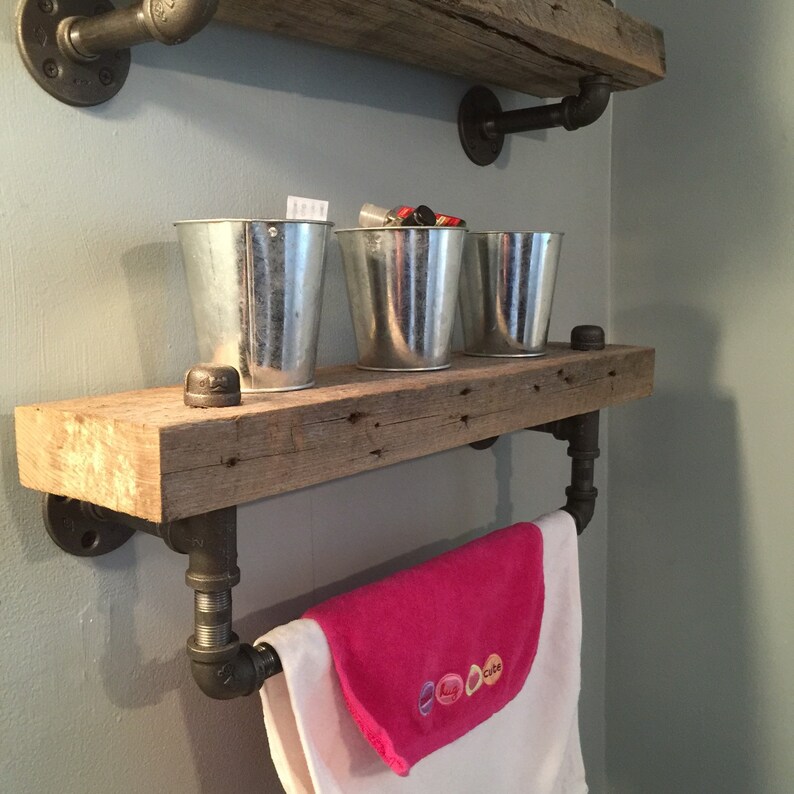 Reclaimed Barn Wood Bathroom Shelves Etsy