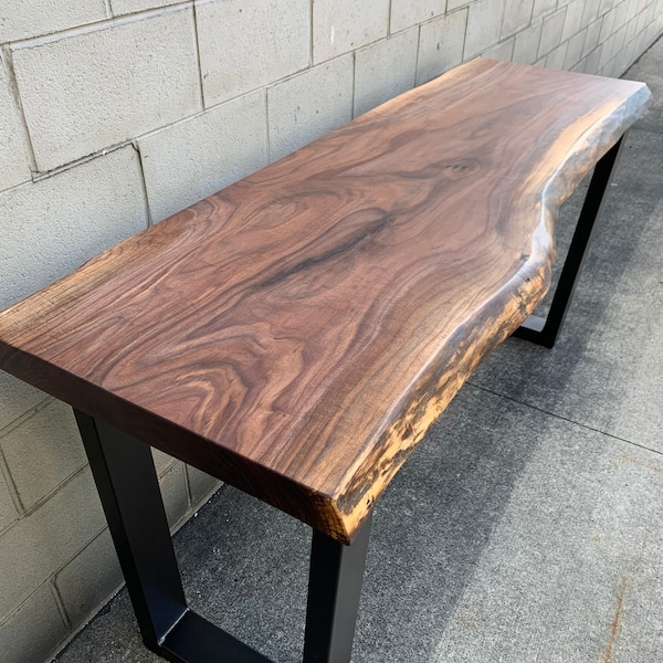 Rustic Gray Reclaimed Barn Wood Sofa Bar Table Etsy