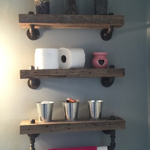 Reclaimed Barn Wood Bathroom Shelves Etsy