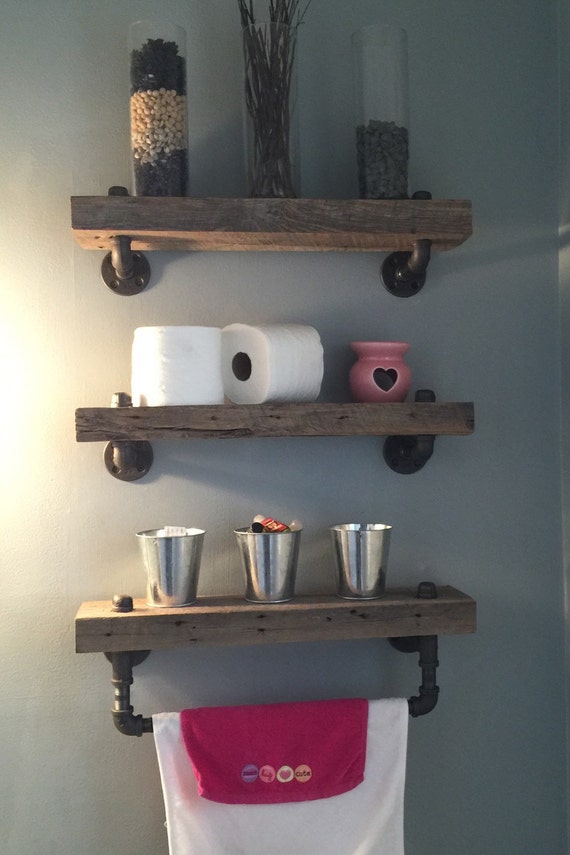 Reclaimed Barn Wood Bathroom Shelves Etsy