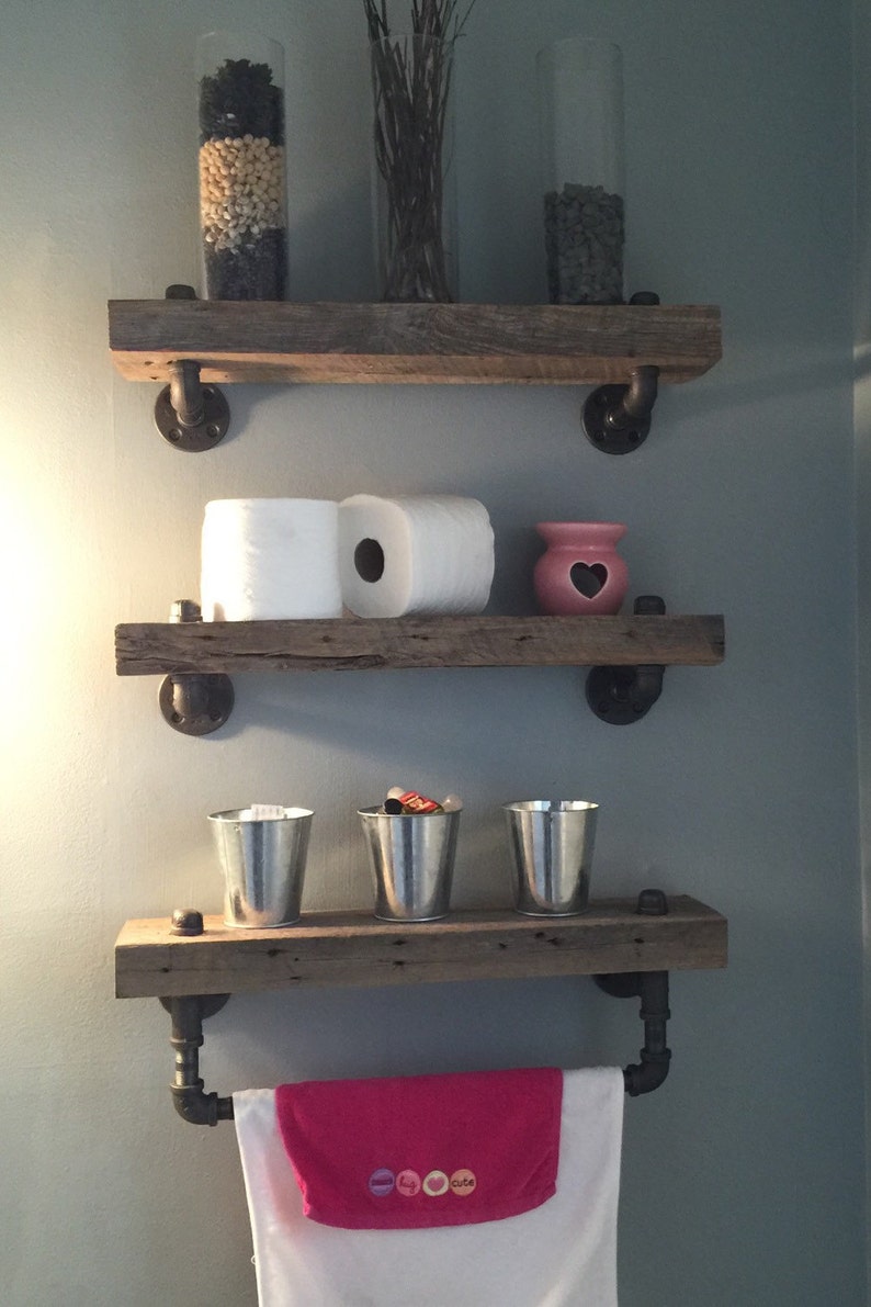 Reclaimed Barn Wood Bathroom Shelves Etsy