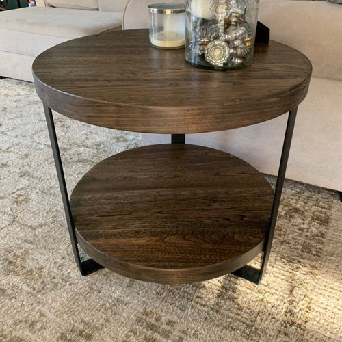 Barnwood Round End Table Coffee Table Night Stand Side Table