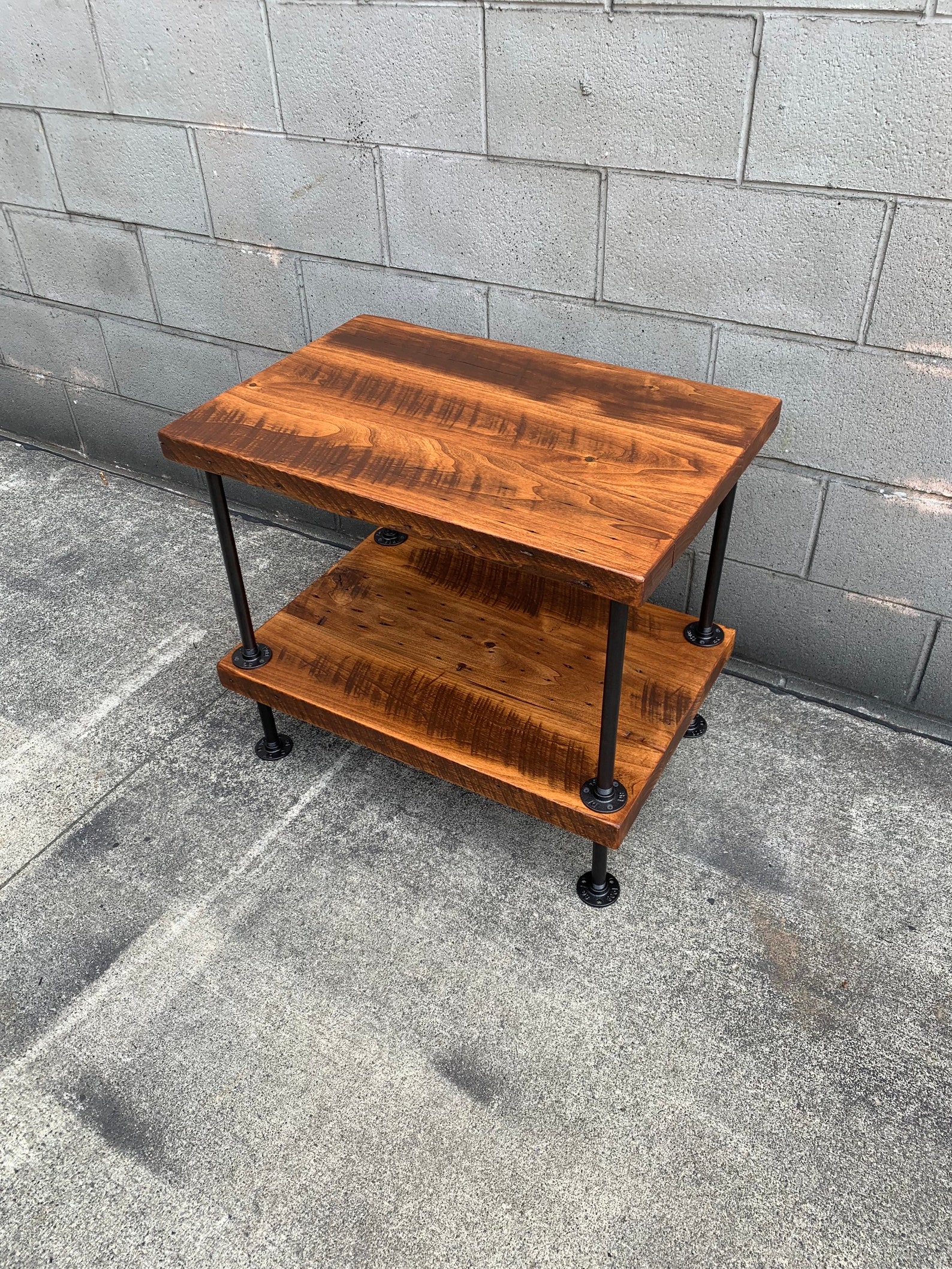 Reclaimed Barn Wood 2 Tier End Table Etsy