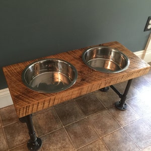 X-Large Reclaimed Barn Wood Raised Dog Feeder