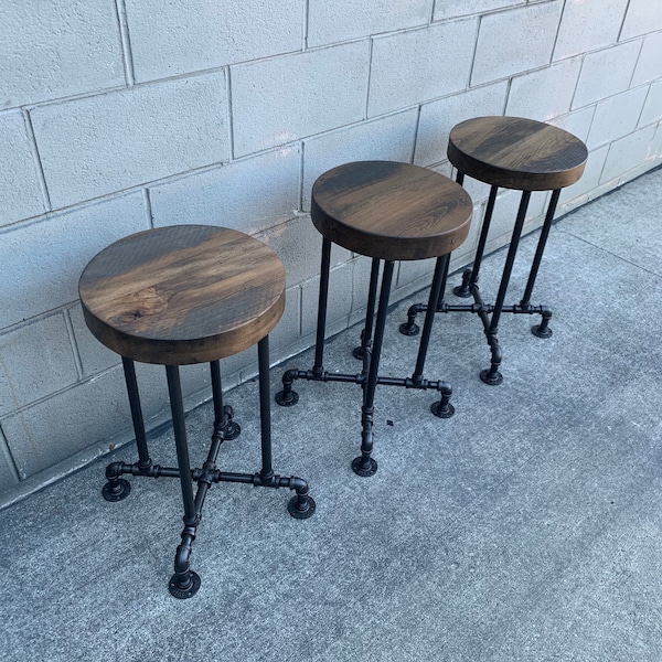 Reclaimed Bar Stool Etsy