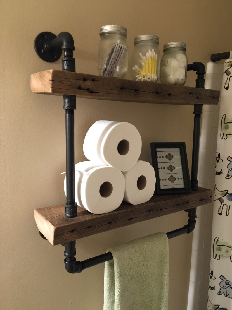 Reclaimed Barn Wood Bathroom Shelves Etsy