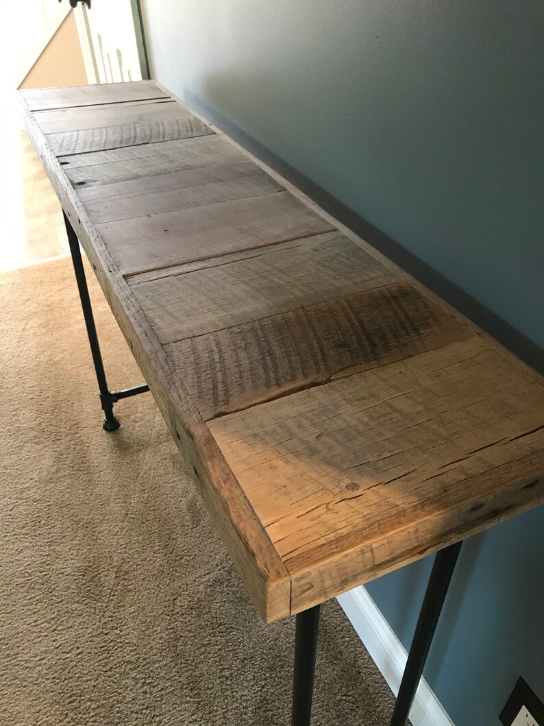 Reclaimed Barn Wood Sofa Table Etsy