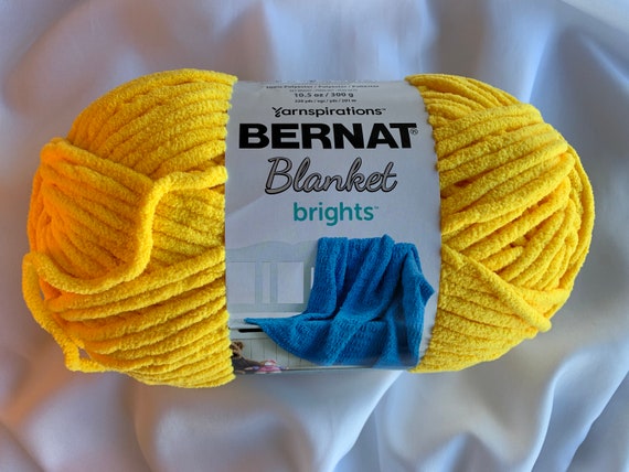 Bernat Baby Blanket Yarn 10.5oz Super Bulky Yarn Lot of 3 Blue Yellow  Purple