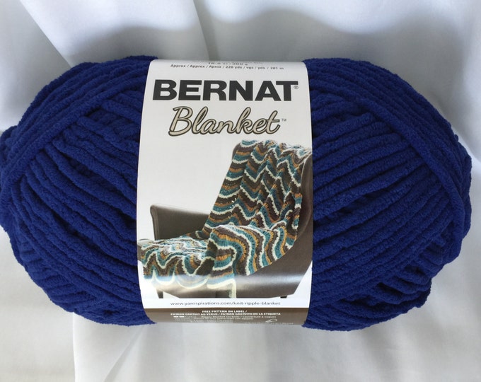 Lapis 10800 Deep Blue Bernat Blanket Yarn 10.5 Oz220 Yds Etsy