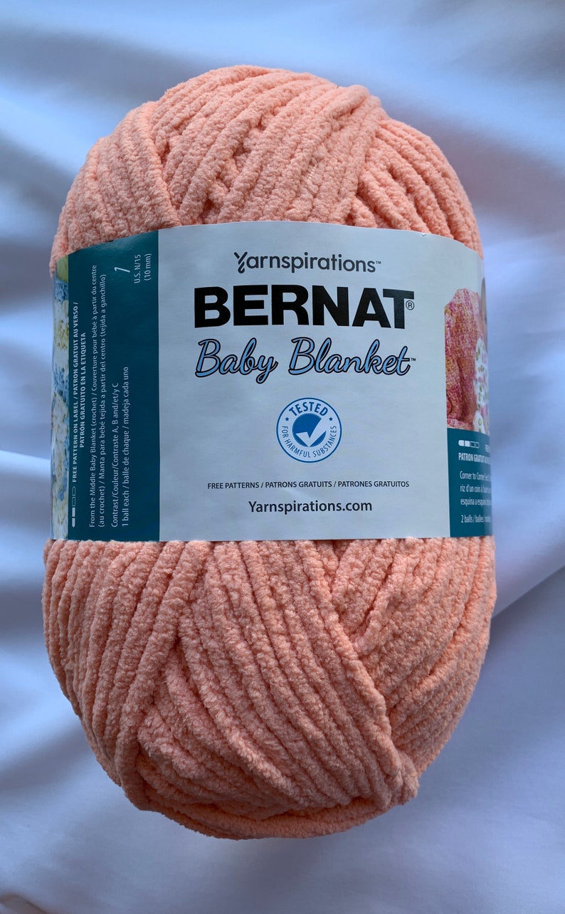 Chenille Yarn Yarn Supply Knit Or Crochet Dcoyshouseofyarn Baby Peach Bernat Baby Blanket Yarn 10 5 Oz Skein Super Bulky 6 Sewing Fiber Craft Supplies Tools Shantived Com