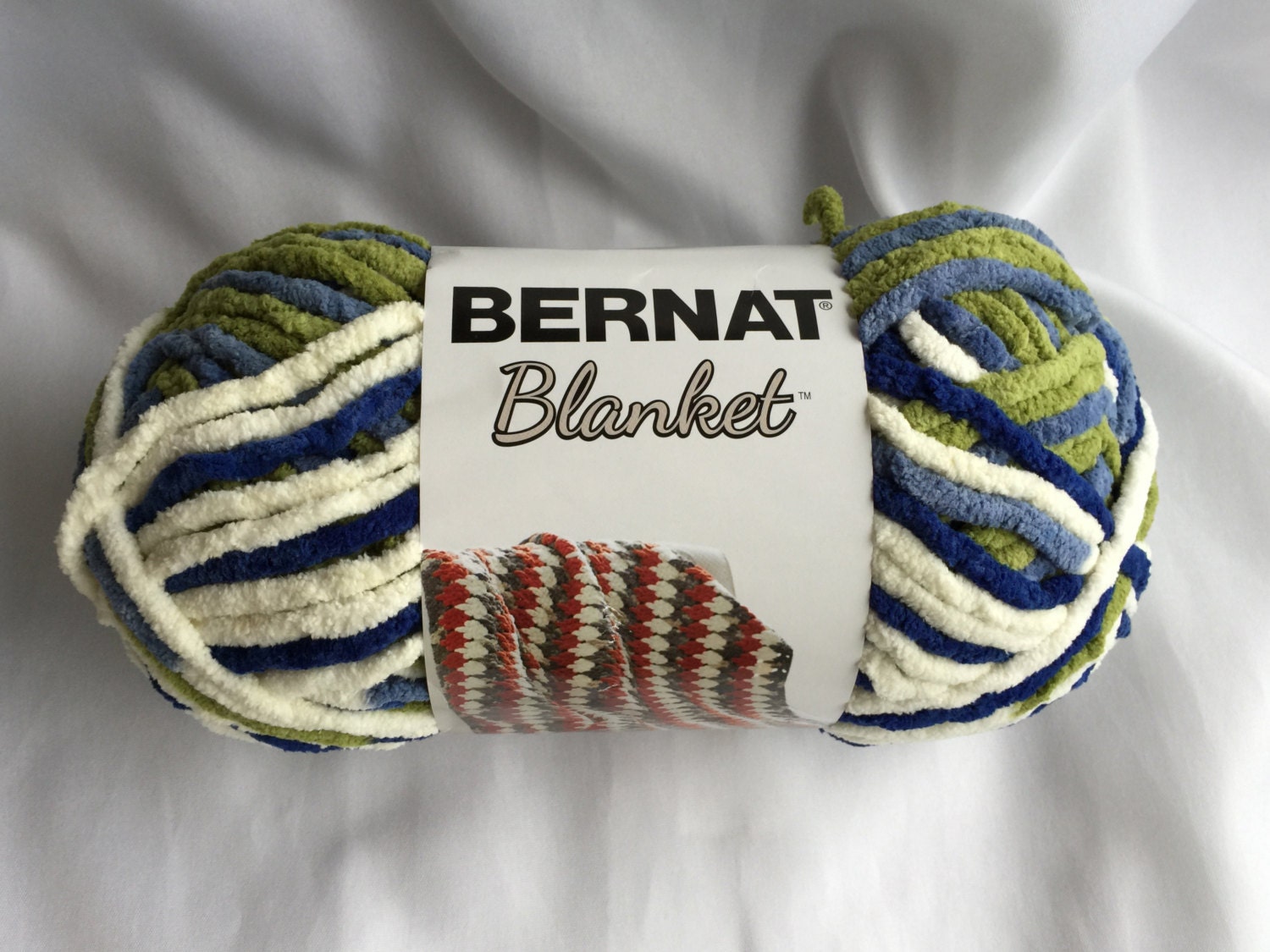  Bernat Yarn Blanket Extra Blanket Yarn, Jumbo Gauge #7, 2-Pack  (Softened Blue)