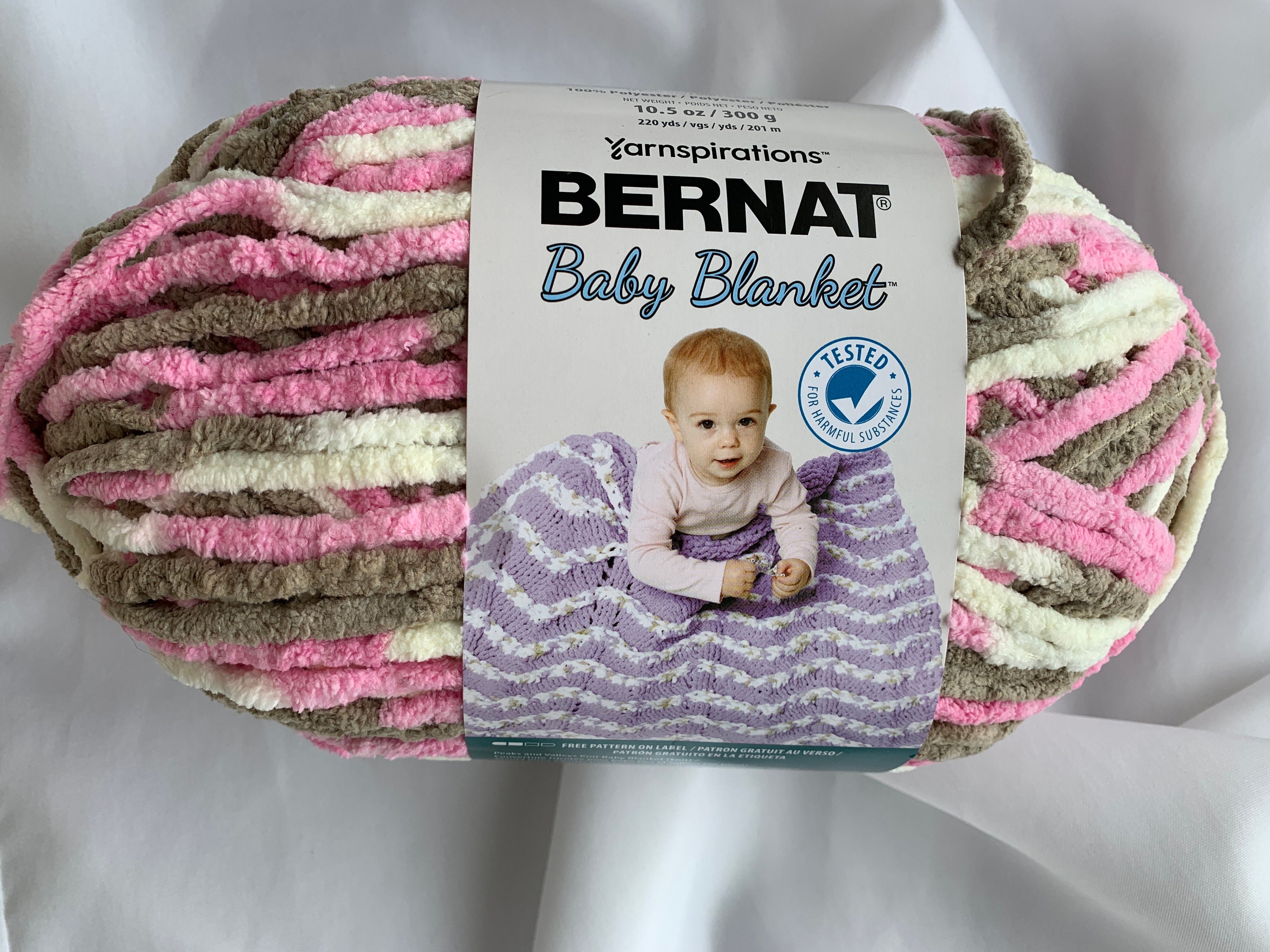 Bernat Blanket #6 Super Bulky Polyester Yarn, Mist 10.5oz/300g, 220 Yards (4 Pack)