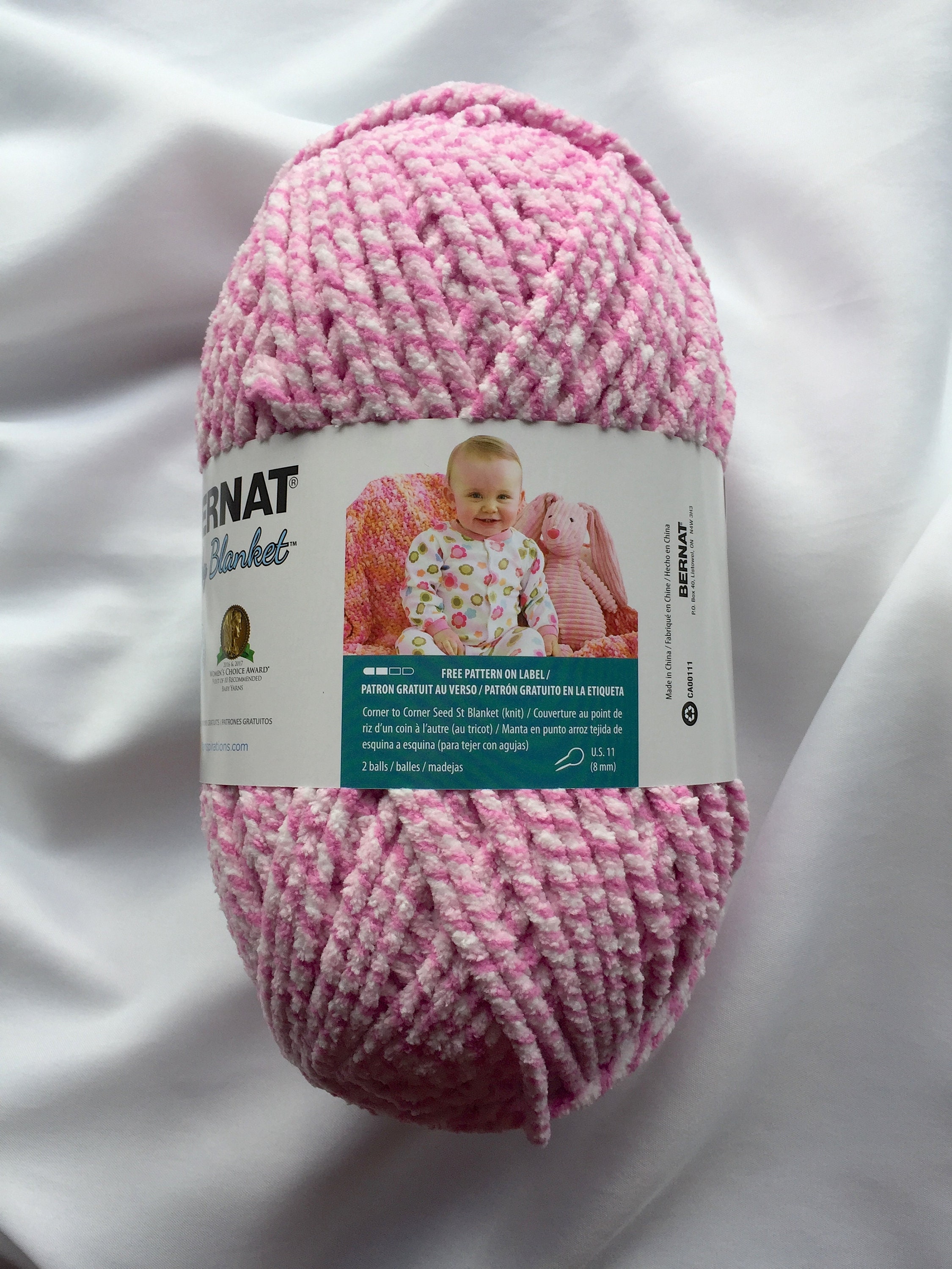 Pink Twist 10001 Bernat Baby Blanket Yarn 220yds 10.5 Oz Etsy