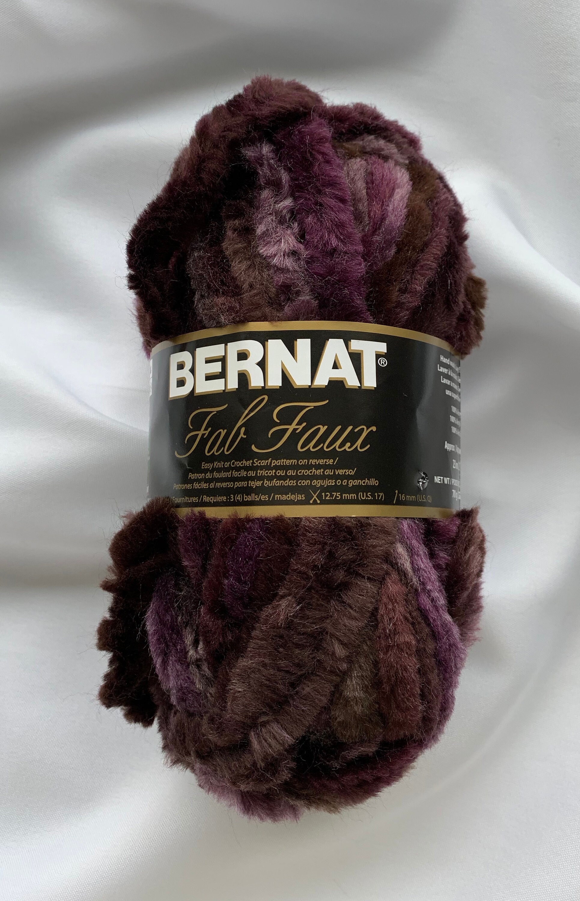 BEAVER 08310 Bernat Fab Faux Fur Yarn Winter Accessories Etsy
