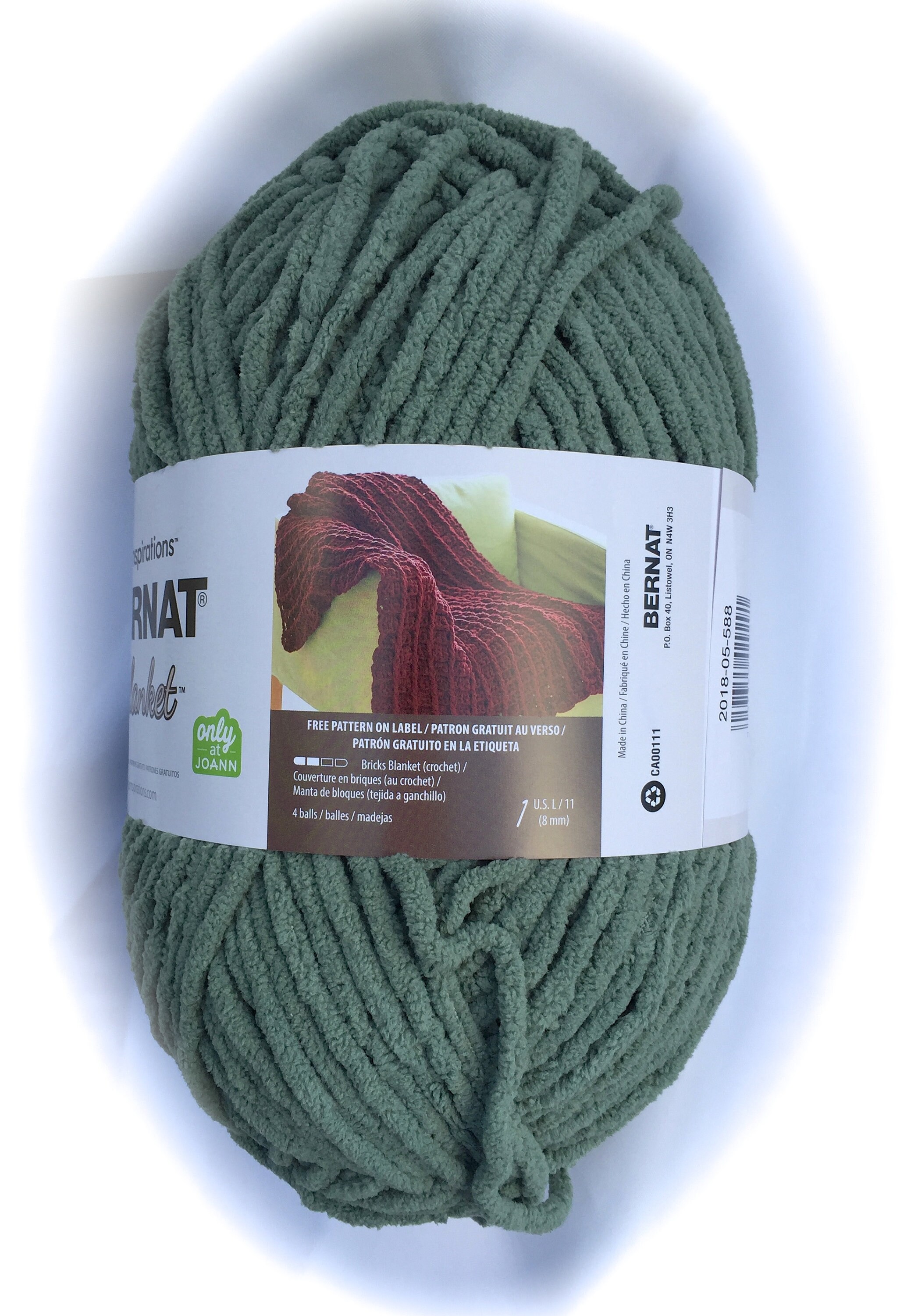 Bernat blanket smokey green hotsell