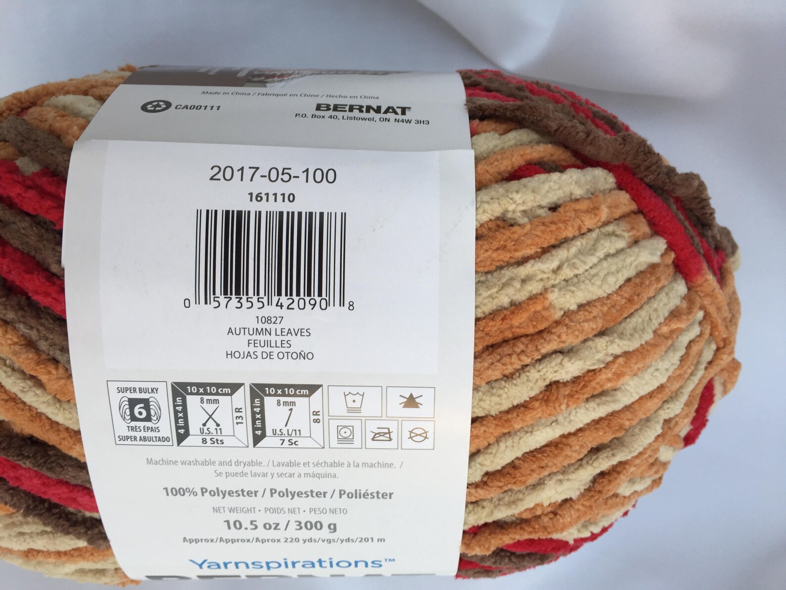 AUTUMN LEAVES 10827 Bernat Blanket Yarn220yds 10.5 oz Skein Etsy