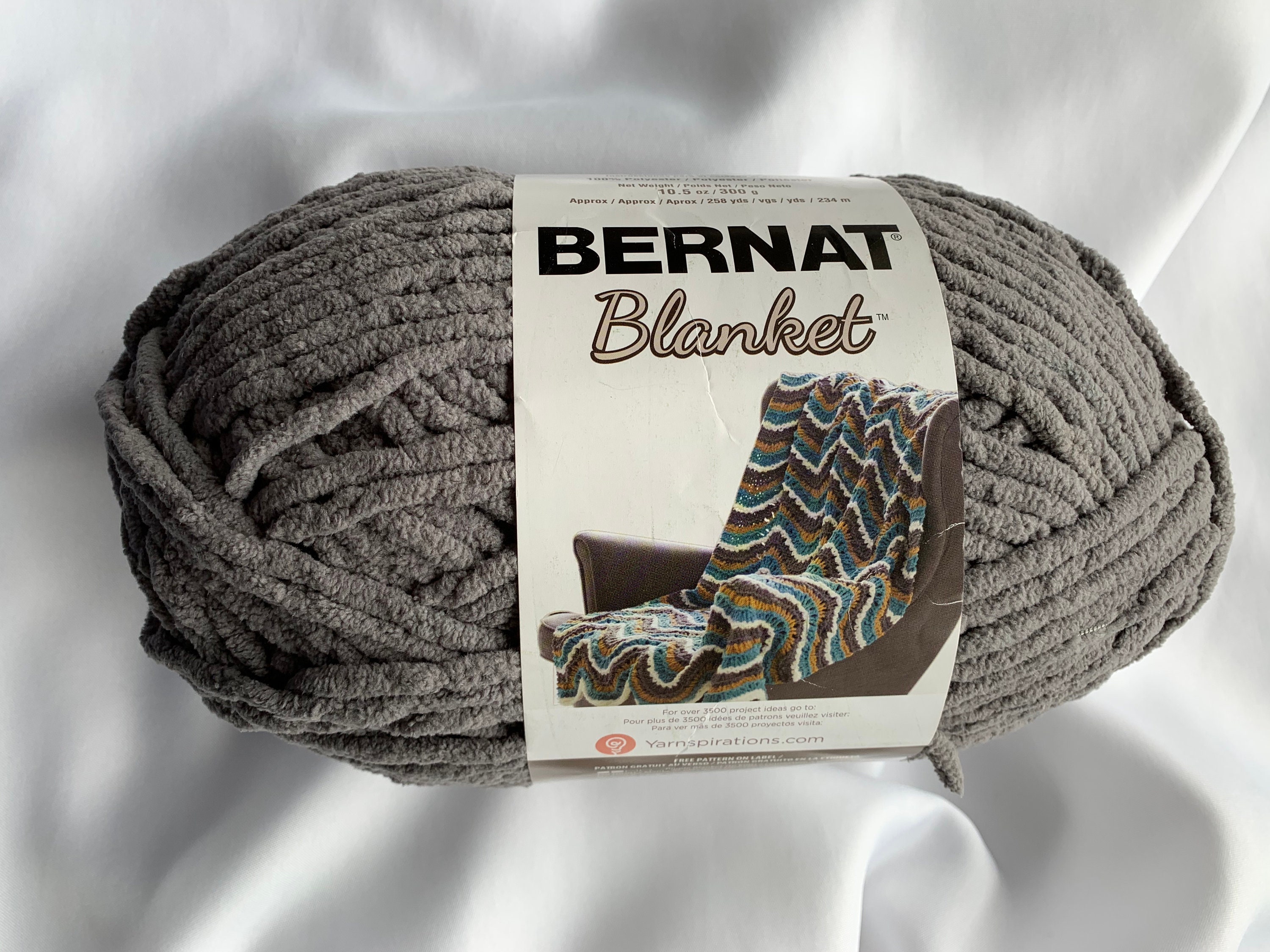 DARK GREY 10044 Bernat Blanket 10.5oz 258 yds 300g Etsy