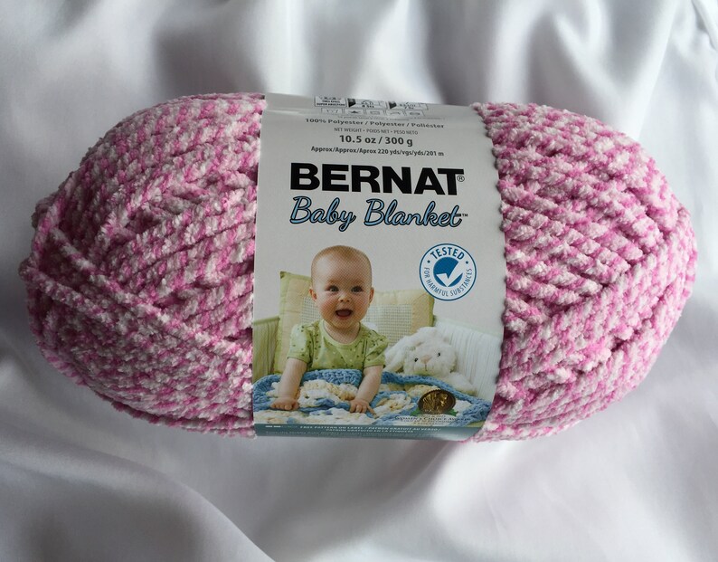 Pink Twist 10001 Bernat Baby Blanket Yarn 220yds 10.5 Oz Etsy