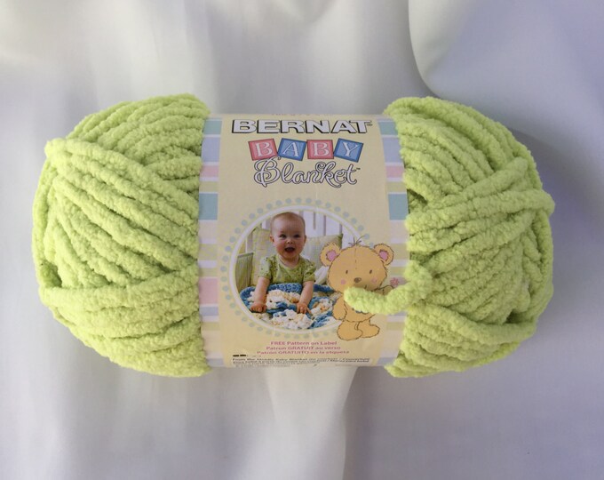 LEMON LIME 03223 Bernat Baby Blanket Yarn 3.5 Oz. Bernat Lemon Lime