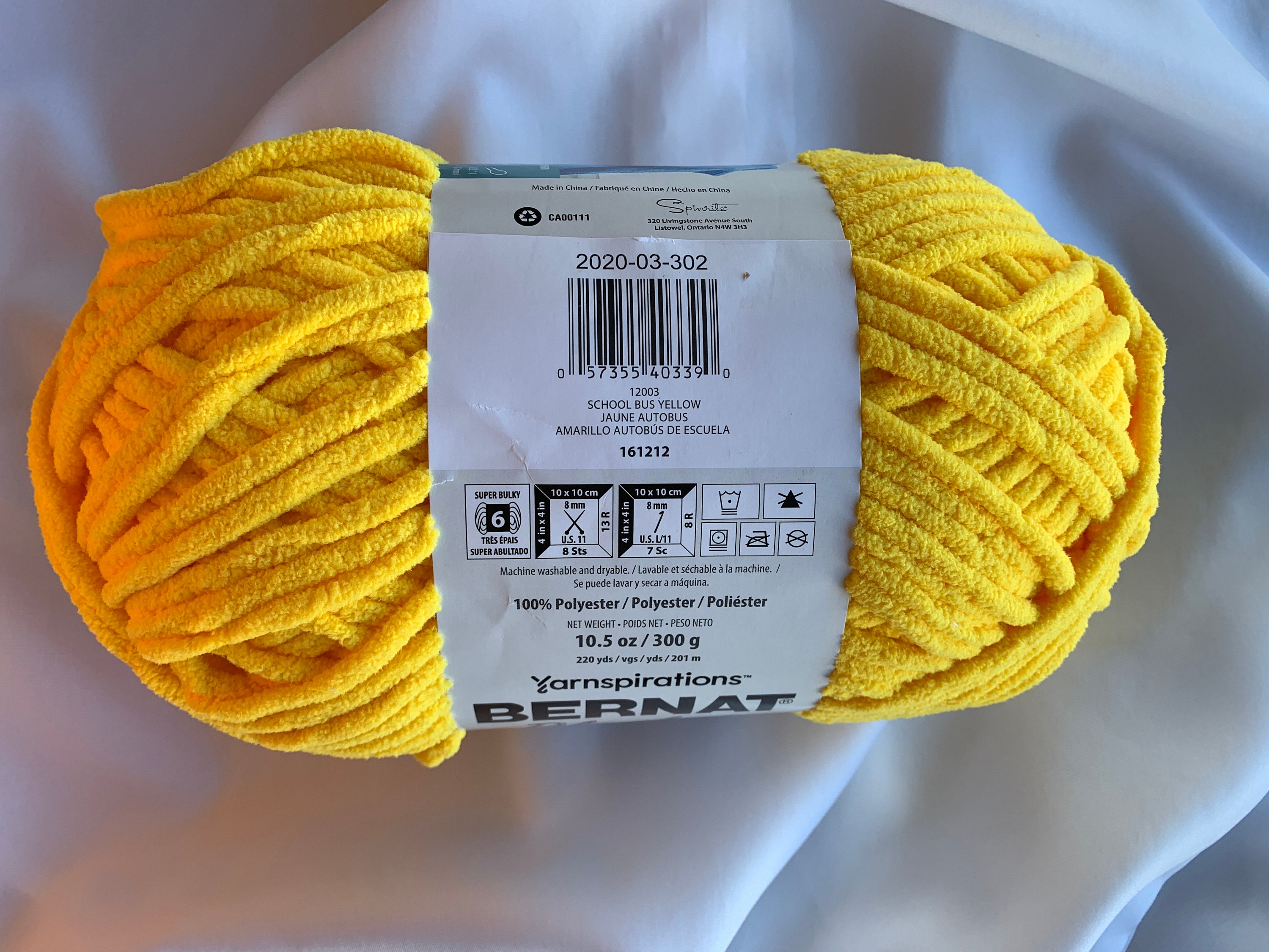 Bernat Blanket Brights Big Ball Yarn (School Bus Yellow)