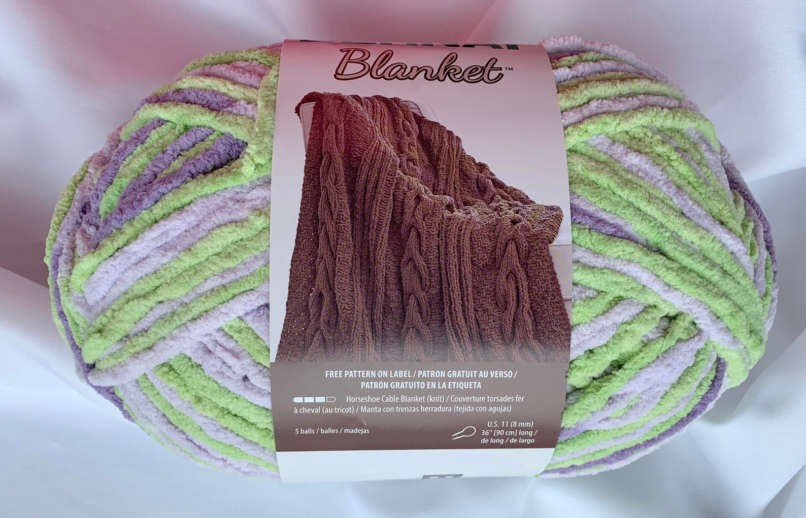 LILAC LEAF Bernat Blanket Yarn 10240 220yds 10.5 oz Etsy