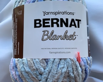 ROYAL BLUE 12006 Bernat Blanket Yarn 10.5 Oz Skein Super Bulky Wt. 6 Easy  Care Blanket Winter Hat and Scarf Dcoyshouseofyarn 
