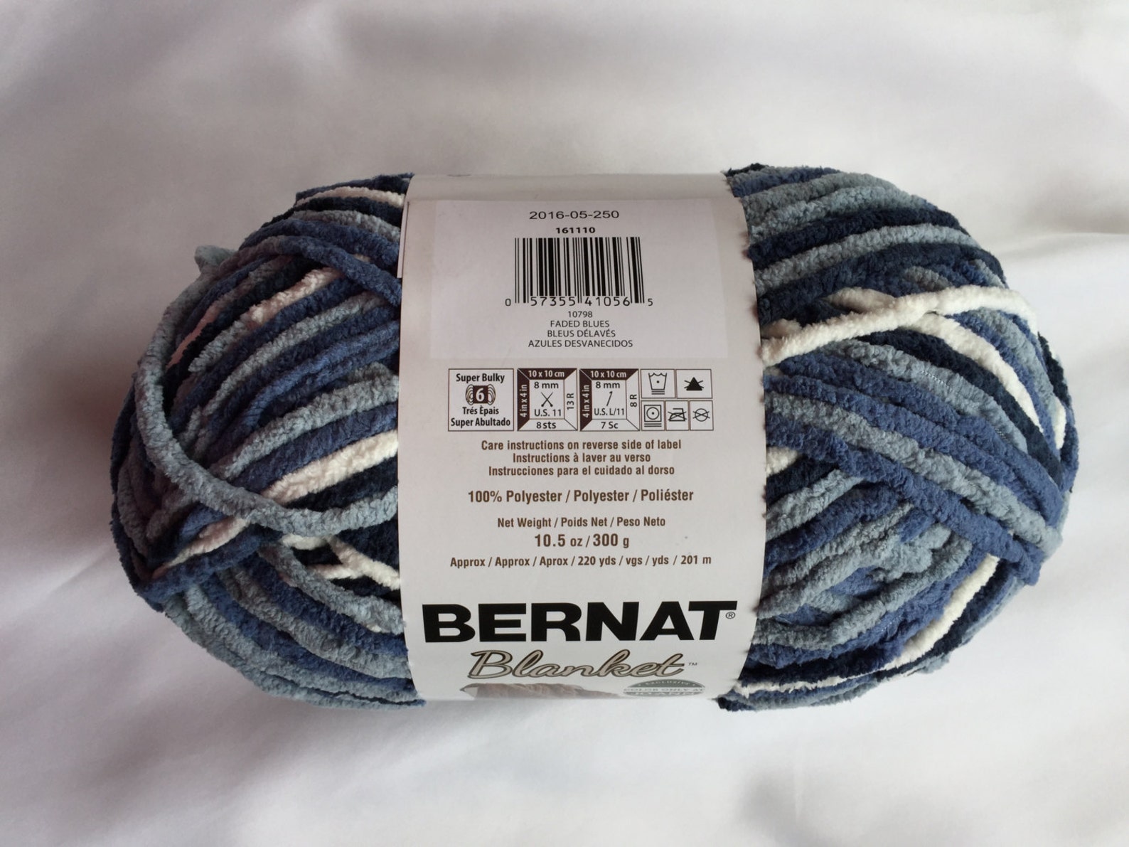 Faded Blues 10798 Bernat Blanket Yarn220yds10.5 oz Skein Etsy