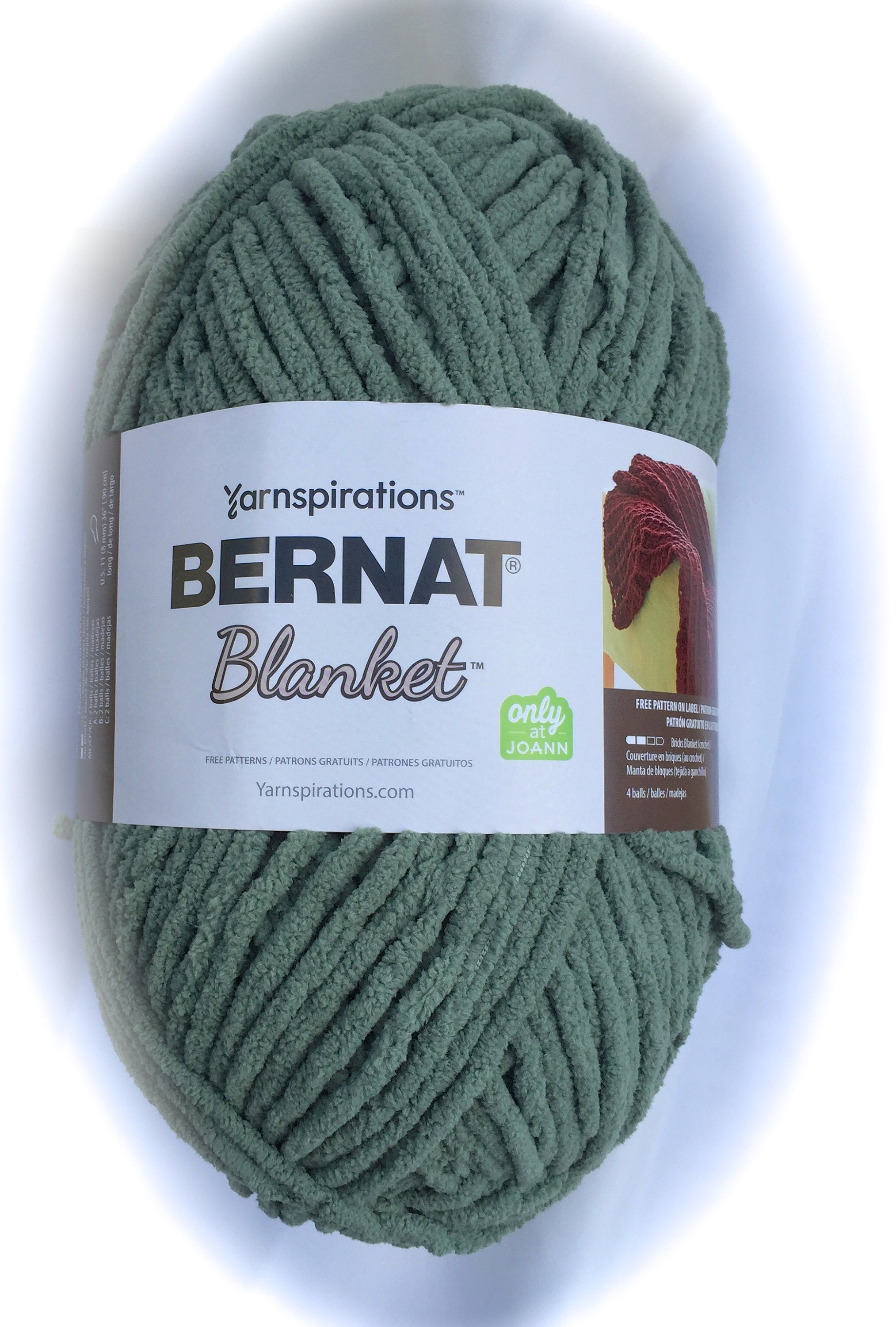 Bernat Blanket Big Ball Yarn Smoky Green