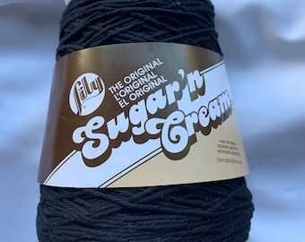 Black Lily Sugar'n Cream Cotton Yarn Cone: 674 yds