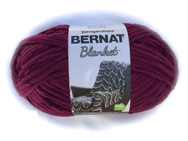 BURGUNDY PLUM 10852 Bernat Blanket Yarn220yds10.5 oz300g Etsy