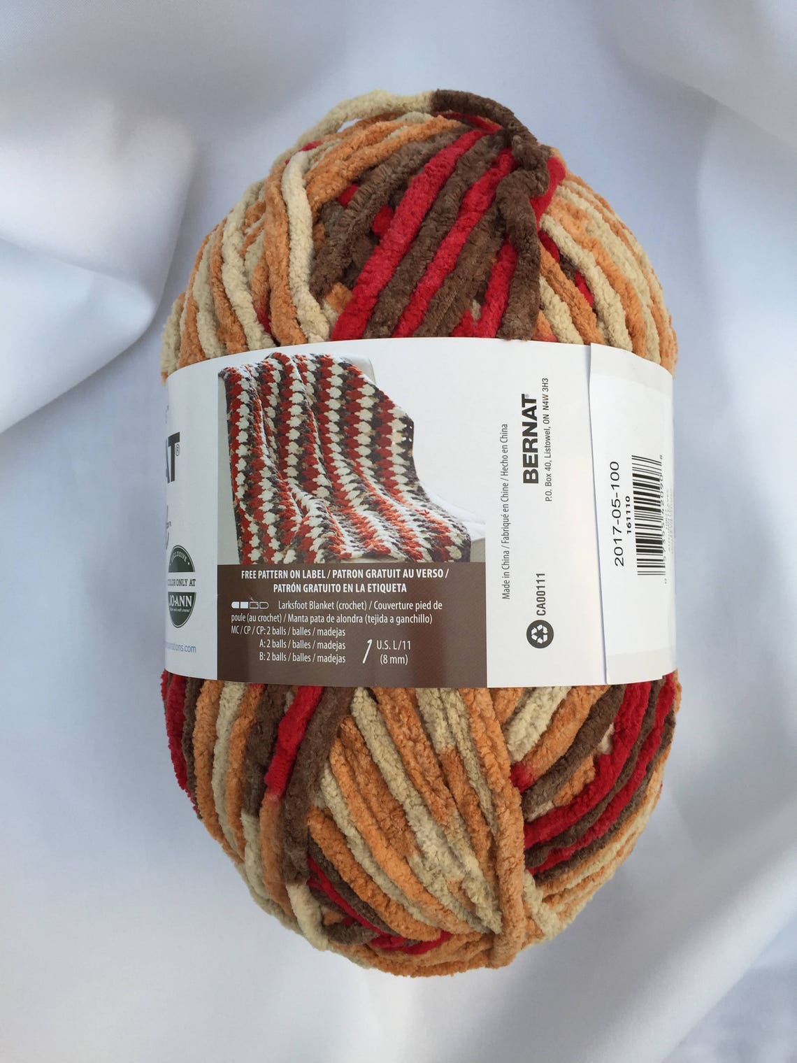 AUTUMN LEAVES 10827 Bernat Blanket Yarn220yds 10.5 oz Skein Etsy