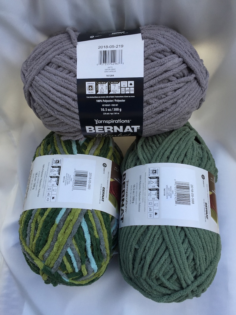 FOREST SAGE 10869 Bernat Blanket Yarn220yds10.5 Oz300g Etsy