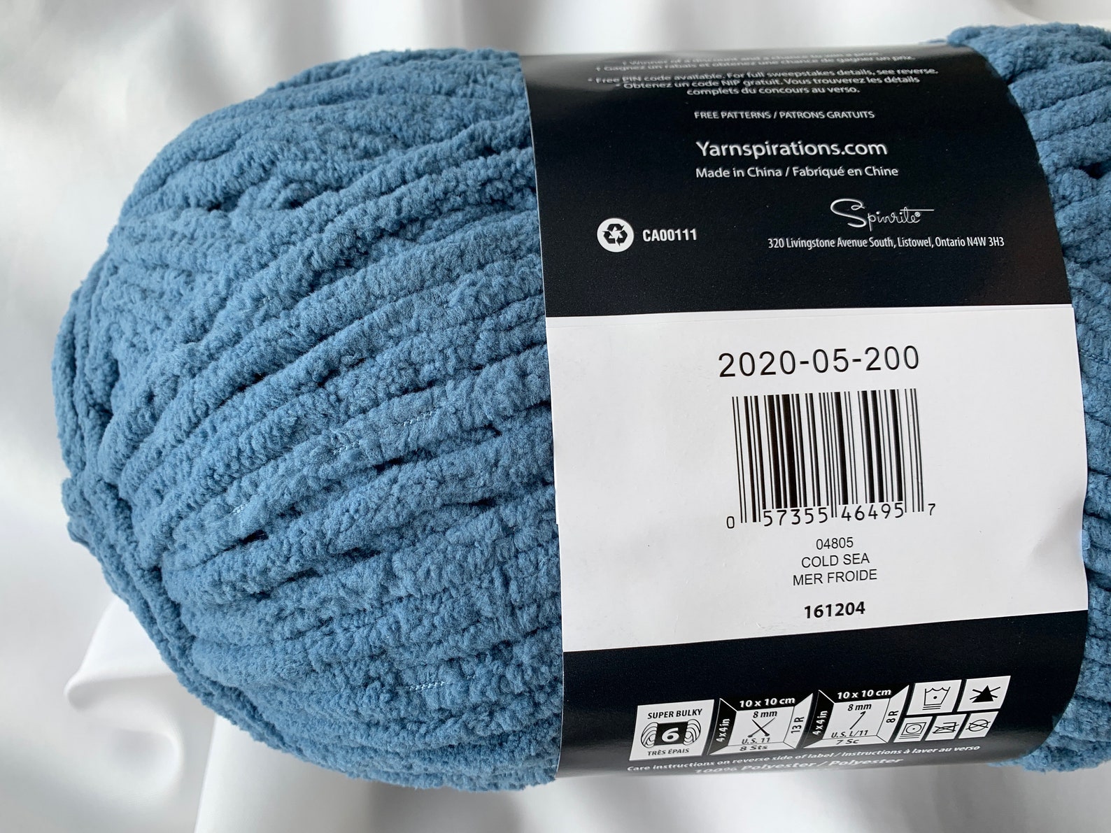 COLD SEA 04805 Bernat Blanket Stitch 'n Win Yarn 10.5 oz Etsy