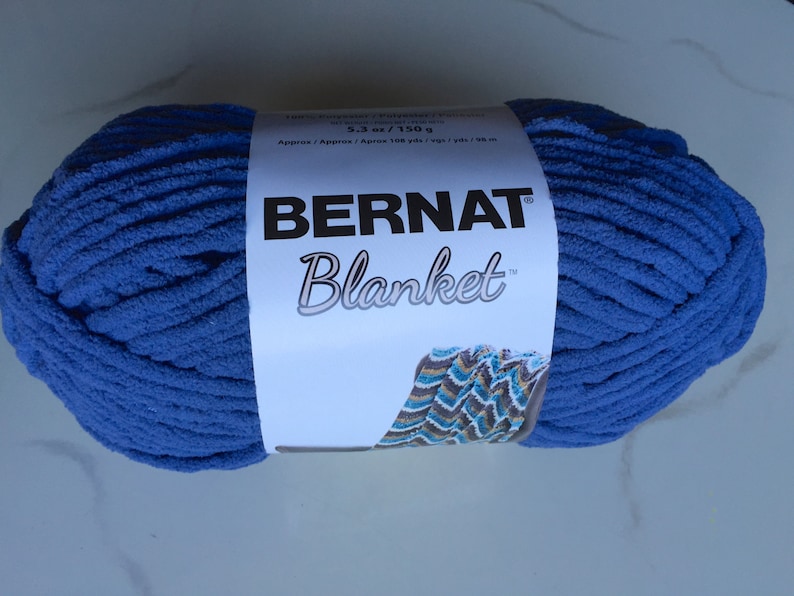 COUNTRY BLUE 00106 Bernat Blanket Yarn 5.3 oz 150 g 108 Etsy