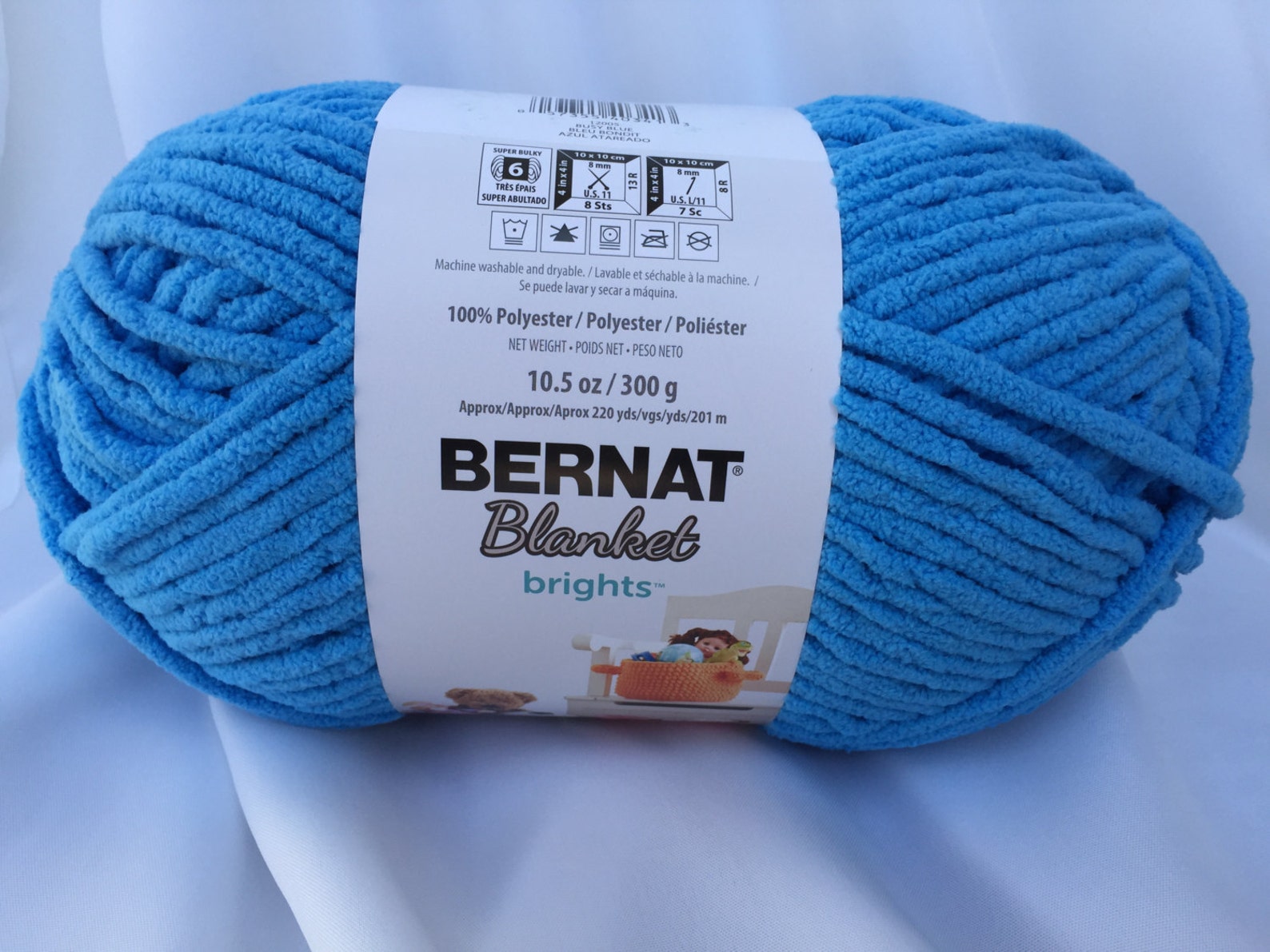 BUSY BLUE 12005 Bernat Blanket Yarn 10.5 oz Skein Blue Etsy