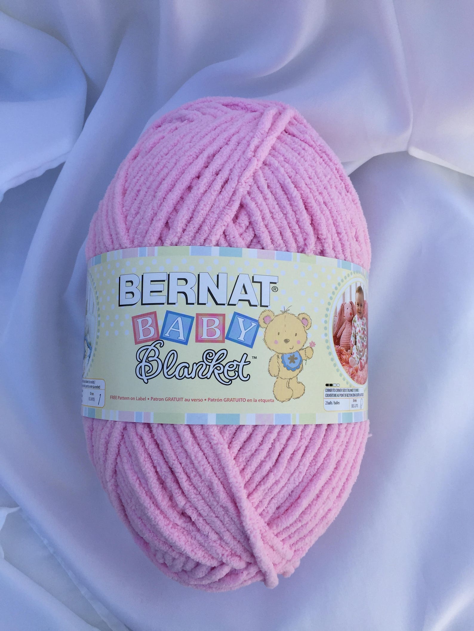 Baby Pink 04200 Bernat Baby Blanket Yarn 10.5 Oz Skein 220 Etsy